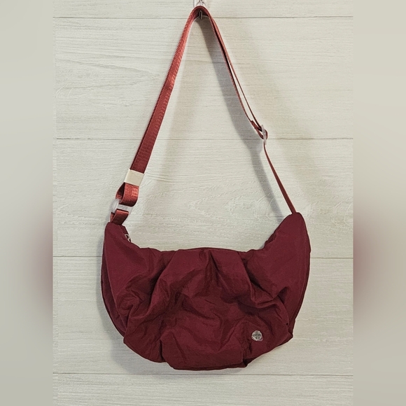 MAYIM The "Crescent" Nylon Crossbody Bag - Burgundy - Picture 1 of 4